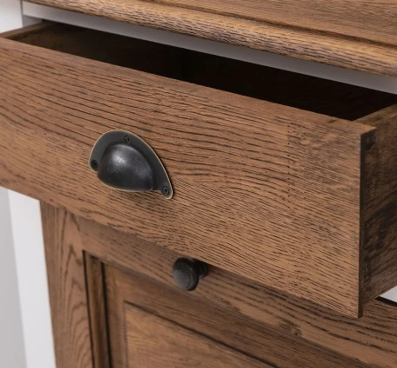 Casa Padrino Schuhschrank im Landhausstil mit 2 Türen und 2 Schubladen, 103 x 35 x 105 cm