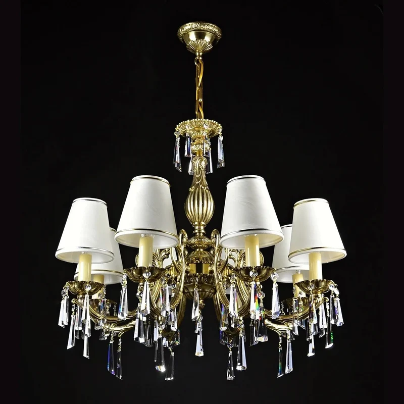 Casa Padrino Luxus Barock Kristall Kronleuchter Gold Ø 70 x H. 65 cm - Prunkvolle Messing Kronleuchter mit böhmischem Kristallglas - Barock Möbel - Edel & Prunkvoll
