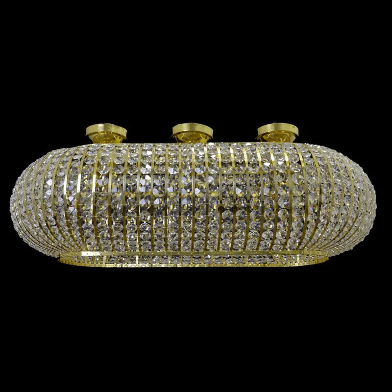 Casa Padrino Luxus Barock Kristall Wandleuchte Gold 100 x 50 x H. 30 cm - Prunkvolle Messing Wandleuchte mit böhmischem Kristallglas - Barock Möbel - Edel & Prunkvoll
