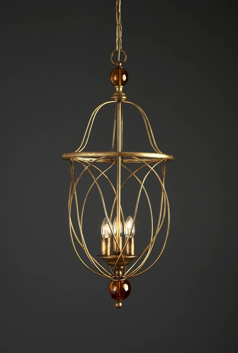 Casa Padrino Luxus Kronleuchter Antikgold-Schwarz Ø 35 x H. 75 cm - Handgefertigter Kronleuchter aus Schmiedeeisen - Luxus Kollektion - Edel & Prunkvoll