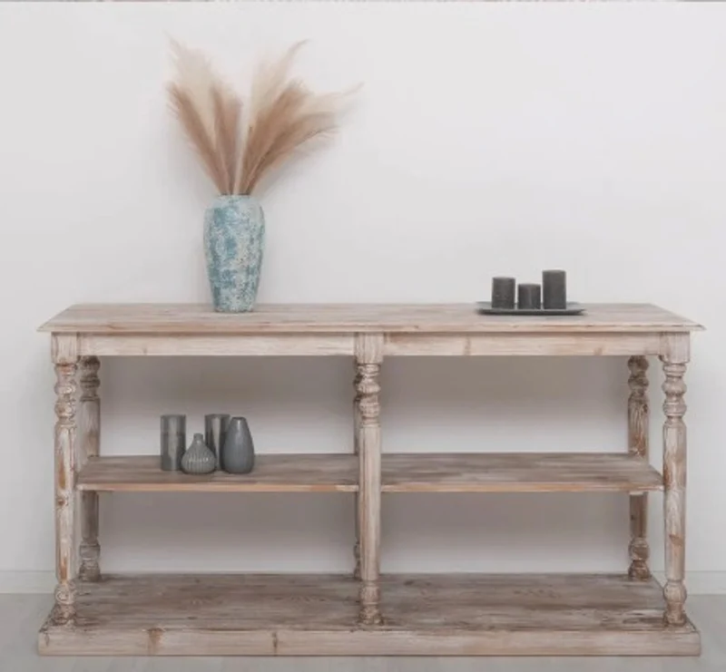 Casa Padrino Konsole im Landhausstil mit 1 Ablage, 180 x 60 x 89 cm