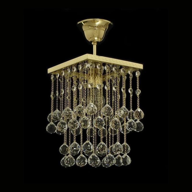 Casa Padrino Luxus Barock Kristall Wandleuchte Gold 15 x 15 x H. 25 cm - Prunkvolle Messing Wandleuchte mit böhmischem Kristallglas - Barock Möbel - Edel & Prunkvoll