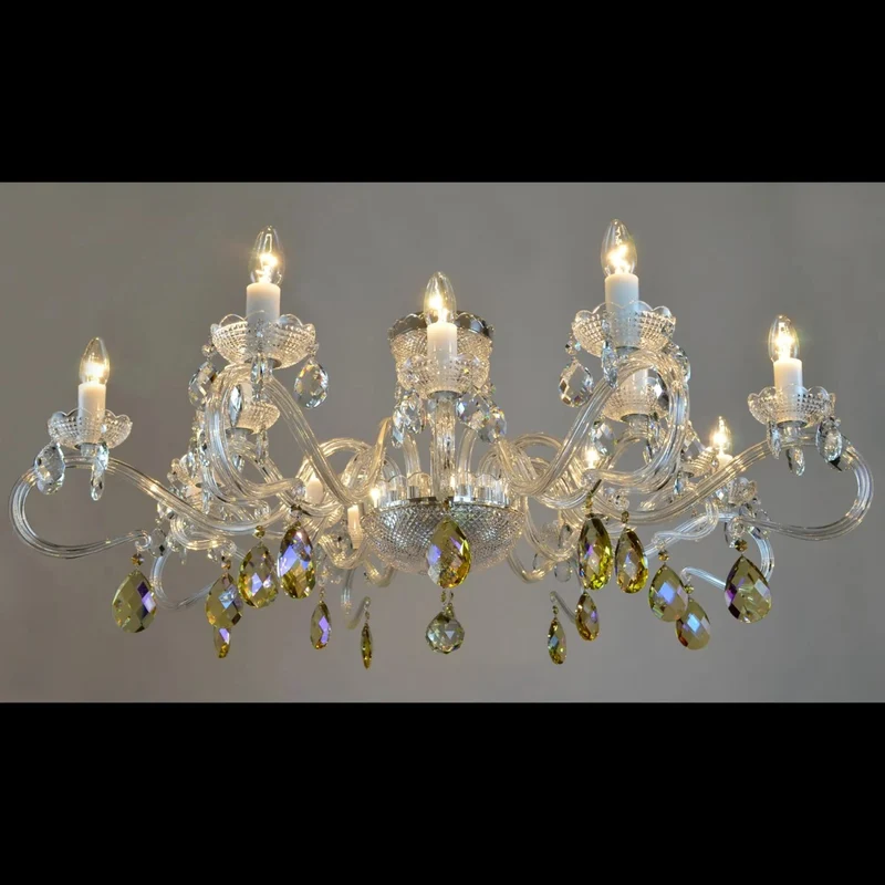 Casa Padrino Luxus Barock Kristall Deckenleuchte Silber Ø 107 x H. 42 cm - Prunkvolle Messing Deckenleuchte mit böhmischem Kristallglas - Barock Möbel - Edel & Prunkvoll