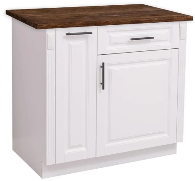 Casa Padrino Küchenschrank im Landhausstil mit 1 Tür und 1 Schublade, 94 x 60 x 89 cm