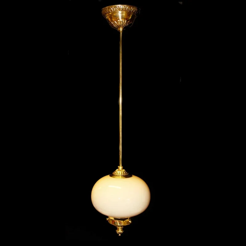 Casa Padrino Luxus Kristall Hängeleuchte Gold Ø 20 x H. 80 cm - Prunkvolle Messing Hängeleuchte mit böhmischem Kristallglas - Barock Möbel - Edel & Prunkvoll