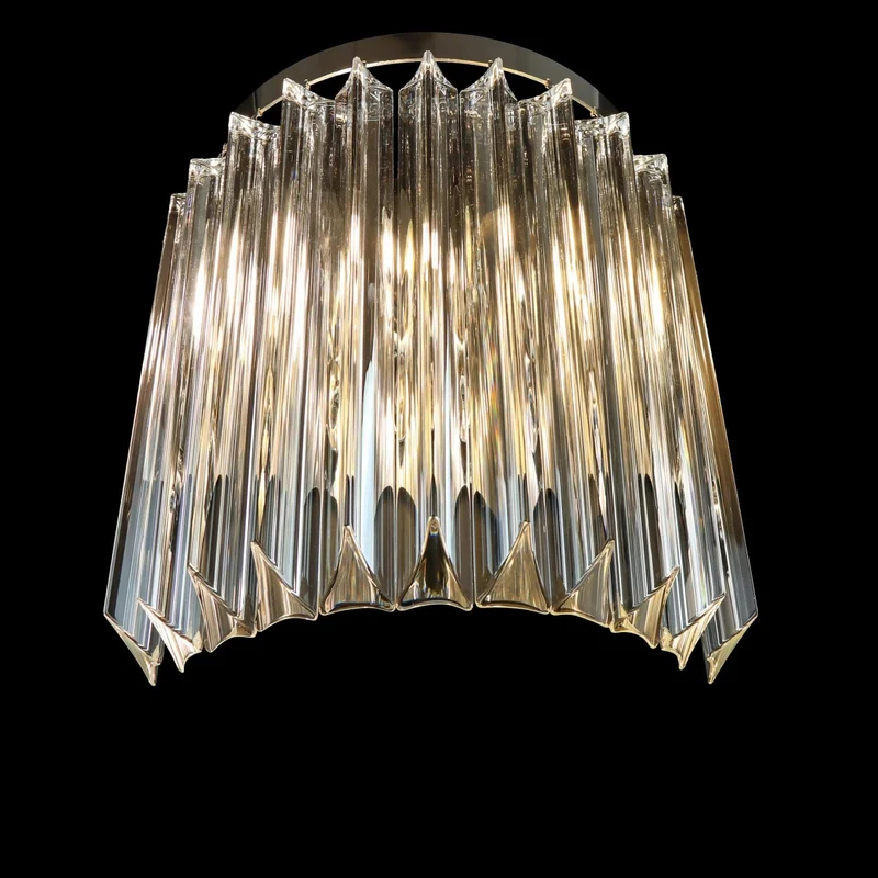 Casa Padrino Luxus Barock Kristall Wandleuchte Silber 25 x 12.5 x H. 31 cm - Prunkvolle Messing Wandleuchte mit böhmischem Kristallglas - Barock Möbel - Edel & Prunkvoll