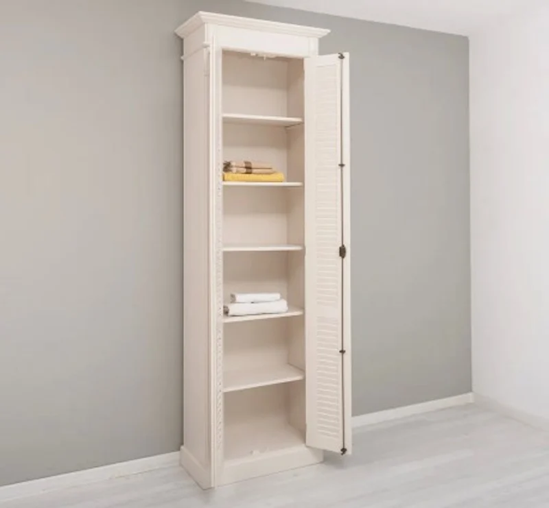 Casa Padrino Schrank im Landhausstil mit 2 Türen, 77 x 40 x 240 cm