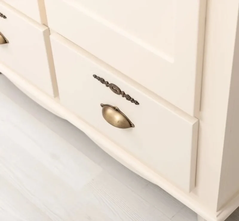 Casa Padrino Kleiderschrank im Landhausstil mit 2 Türen und 2 Schubladen, 106 x 66 x 205 cm