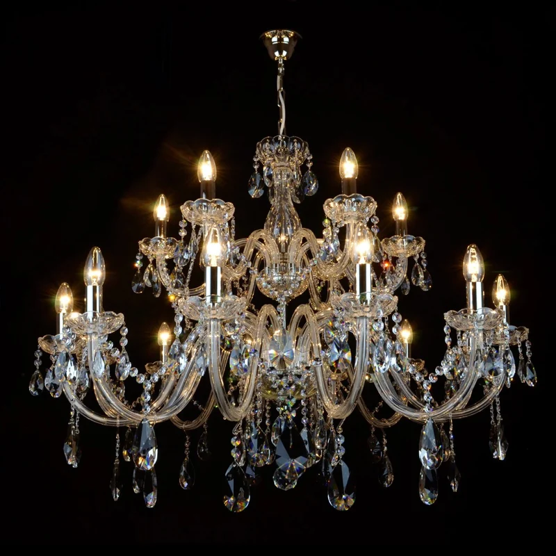 Casa Padrino Luxus Barock Kristall Kronleuchter Gold Ø 100 x H. 85 cm - Prunkvoller Messing Kronleuchter mit böhmischem Kristallglas - Barock Möbel - Edel & Prunkvoll