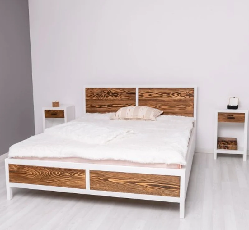 Casa Padrino Bett im Landhausstil, 180 x 200 x 110 cm
