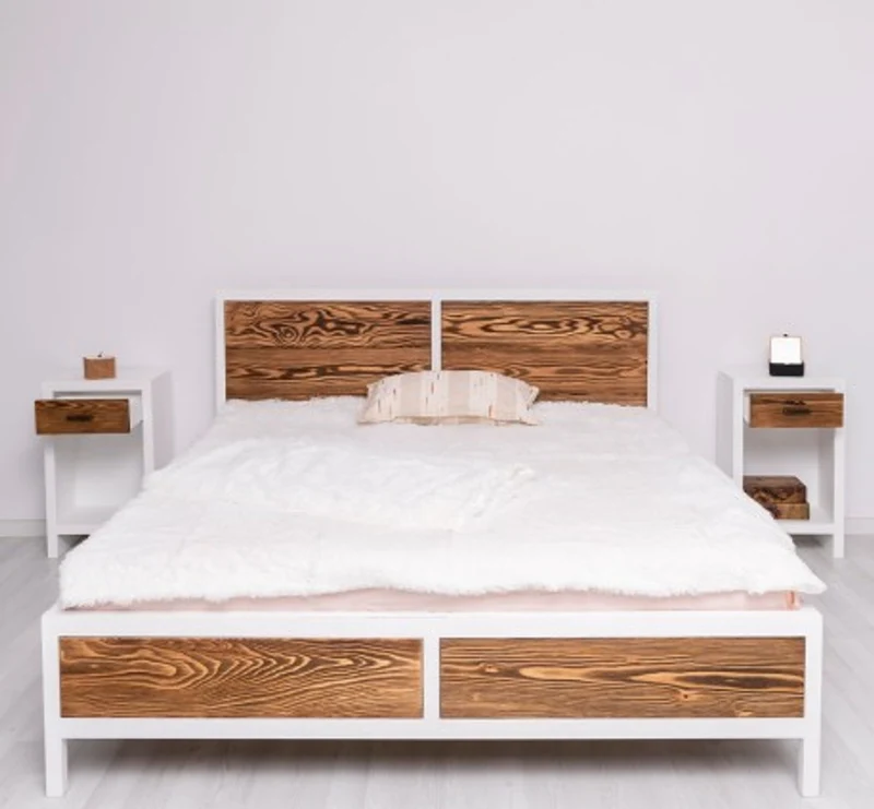 Casa Padrino Bett im Landhausstil, 180 x 200 x 110 cm