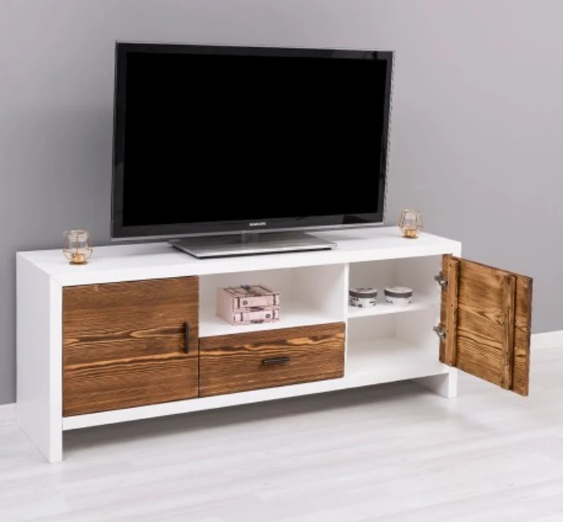 Casa Padrino TV Schrank im Landhausstil mit 2 Türen und 1 Schublade, 160 x 40 x 60 cm