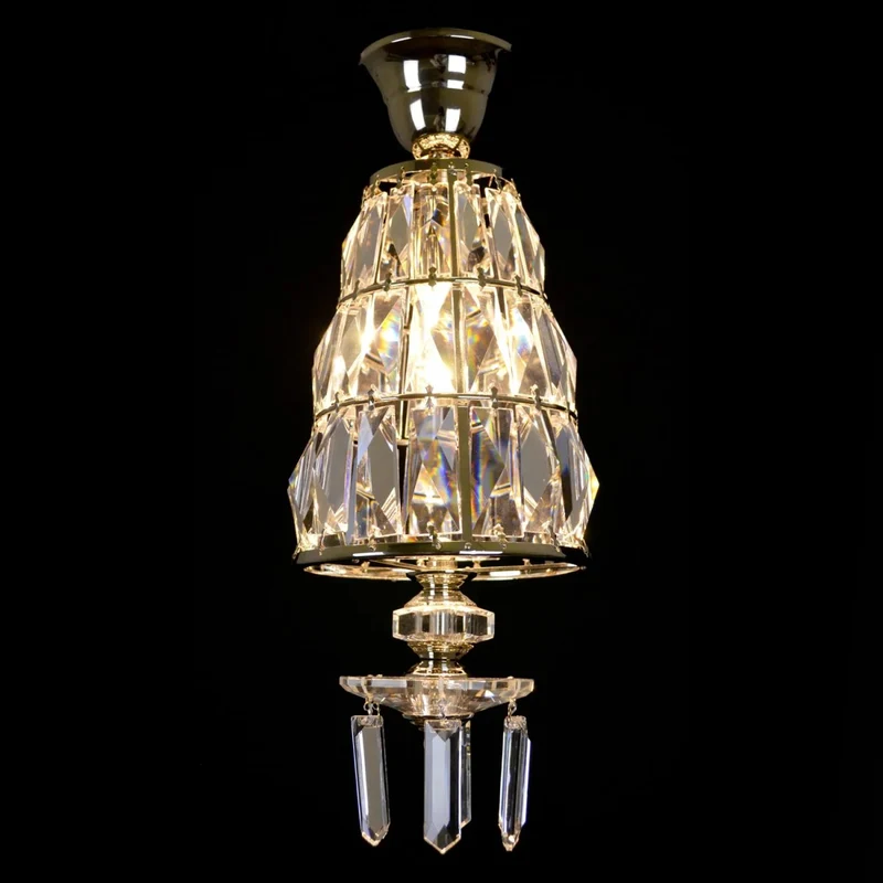 Casa Padrino Luxus Kristall Hängeleuchte Silber Ø 16 x H. 45 cm - Prunkvolle Messing Hängeleuchte mit böhmischem Kristallglas - Barock Möbel - Edel & Prunkvoll