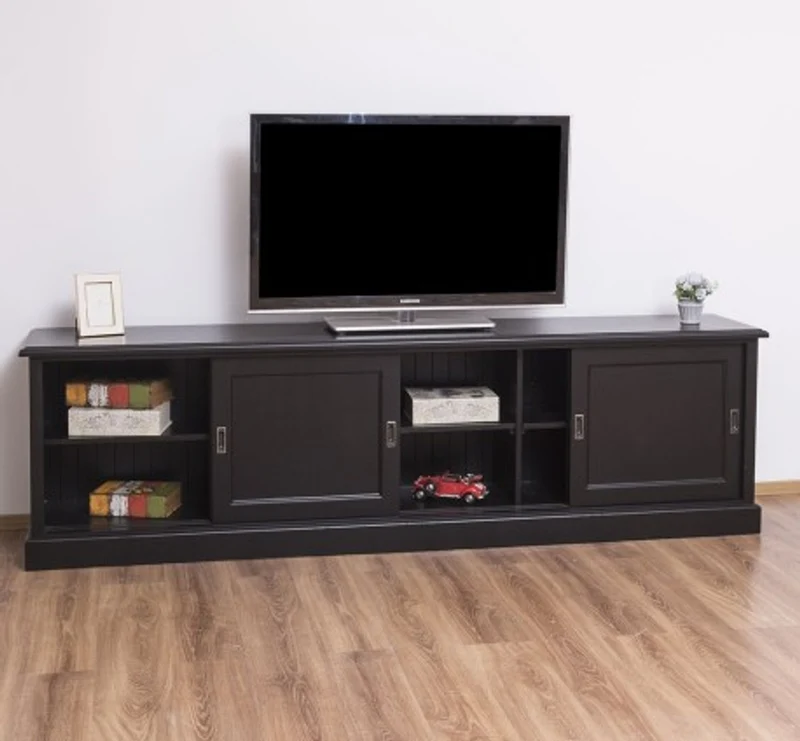 Casa Padrino TV Schrank im Landhausstil mit 4 Schiebetüren, 246 x 46 x 70 cm