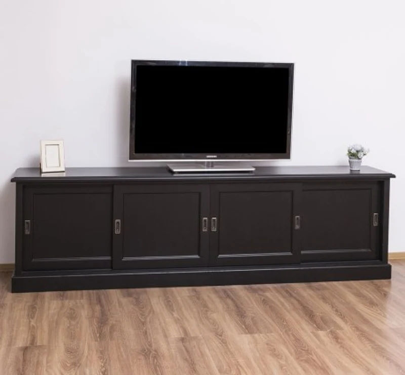 Casa Padrino TV Schrank im Landhausstil mit 4 Schiebetüren, 246 x 46 x 70 cm
