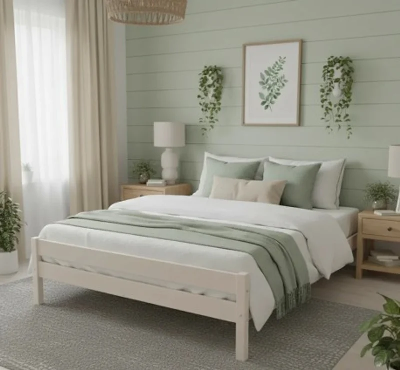 Casa Padrino Bett im Landhausstil, 200 x 140 x 50 cm