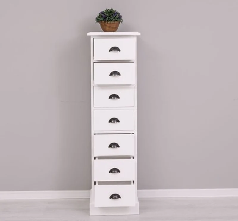 Casa Padrino Kommode im Landhausstil mit 7 Schubladen, 43 x 33 x 150 cm