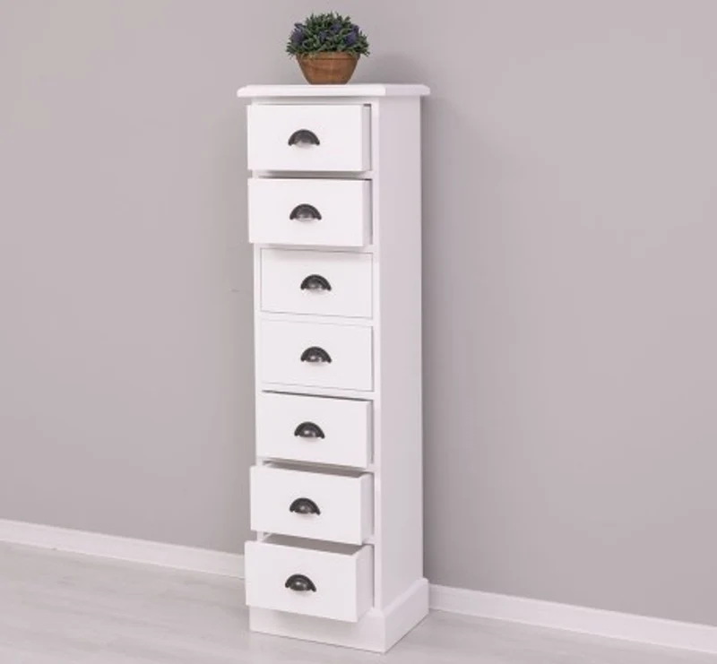 Casa Padrino Kommode im Landhausstil mit 7 Schubladen, 43 x 33 x 150 cm