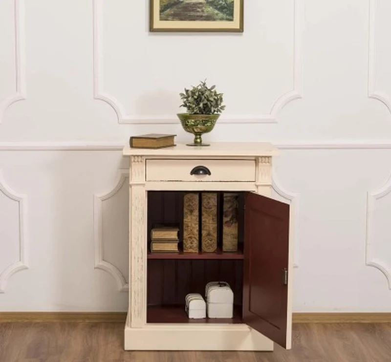 Casa Padrino Sideboard im Landhausstil mit 1 Tür und 1 Schublade, 69 x 51 x 90 cm