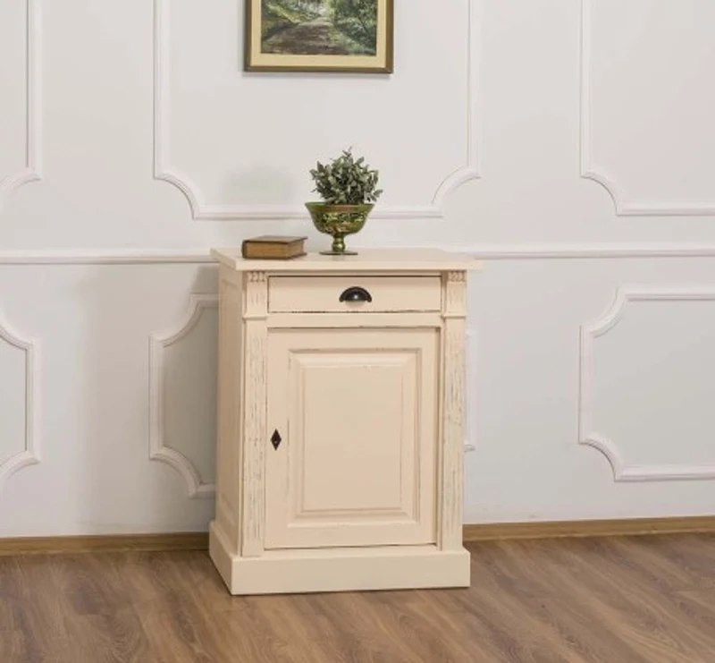 Casa Padrino Sideboard im Landhausstil mit 1 Tür und 1 Schublade, 69 x 51 x 90 cm