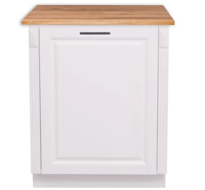 Casa Padrino Küchenschrank im Landhausstil mit 1 Tür und Eichenholzplatte, 74 x 60 x 89 cm
