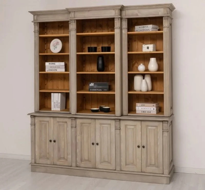 Casa Padrino Bücherregal im Landhausstil, 187 x 39 x 220 cm