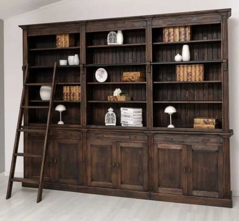 Casa Padrino Bücherregal im Landhausstil, 300 x 42 x 240 cm