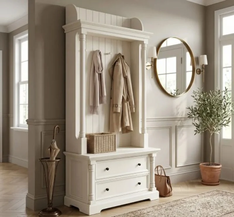 Casa Padrino Garderobe im Landhausstil, 100 x 42 x 190 cm