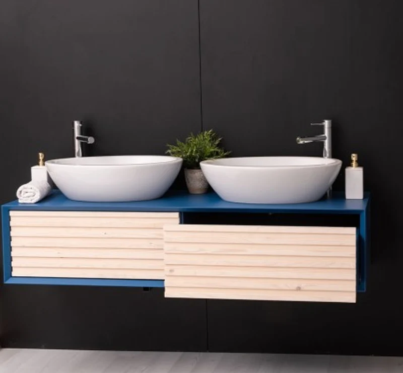 Casa Padrino Waschtisch im Landhausstil mit 2 Schubladen, 150 x 50 x 33 cm