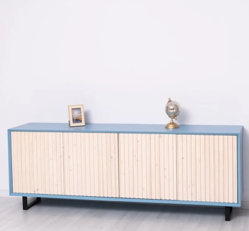 Casa Padrino Kommode im Landhausstil mit 4 Türen, 214 x 50 x 78 cm