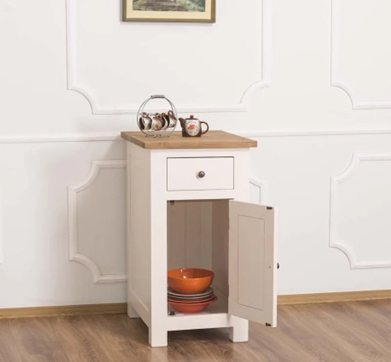 Casa Padrino Küchenschrank im Landhausstil mit 1 Tür und 1 Schublade, 50 x 65 x 90 cm