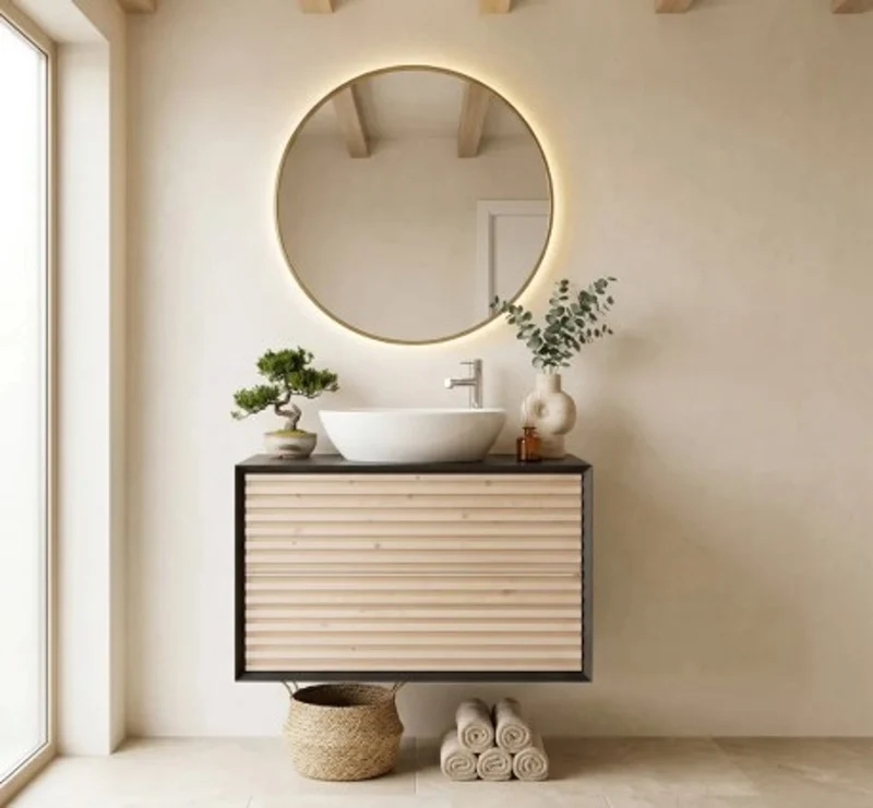 Casa Padrino Waschtisch im Landhausstil mit 2 Schubladen, 90 x 50 x 61 cm