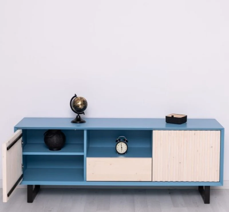 Casa Padrino TV Schrank im Landhausstil mit 2 Türen und 1 Schublade, 160 x 40 x 60 cm