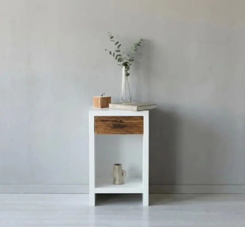 Casa Padrino Nachttisch im Landhausstil mit 1 Schublade, 45 x 30 x 74 cm