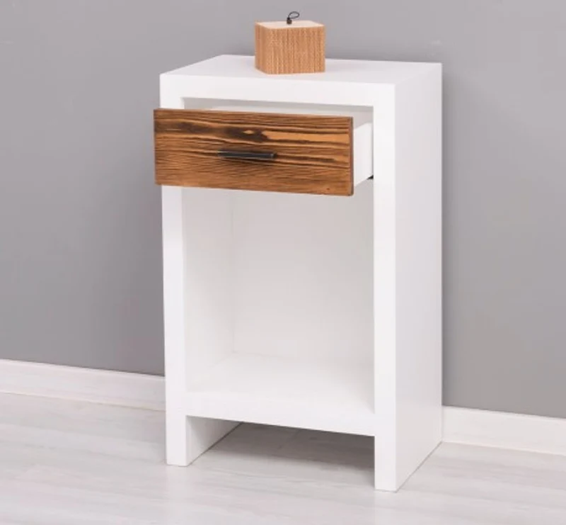 Casa Padrino Nachttisch im Landhausstil mit 1 Schublade, 45 x 30 x 74 cm