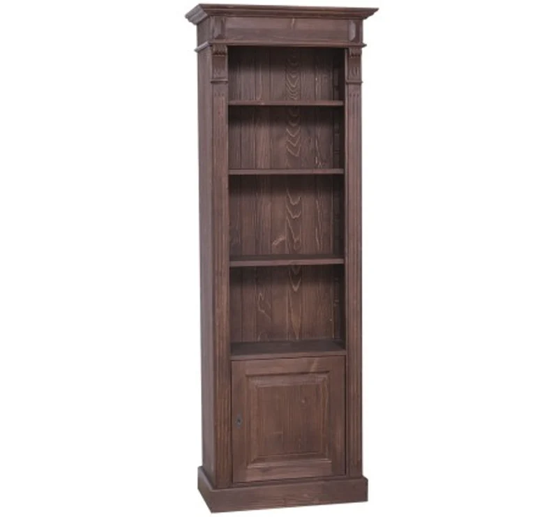 Casa Padrino Bücherregal im Landhausstil mit 1 Tür, 71 x 39 x 197 cm