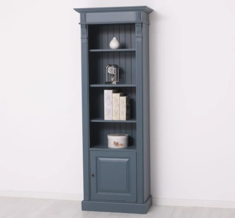 Casa Padrino Bücherregal im Landhausstil mit 1 Tür, 71 x 39 x 197 cm