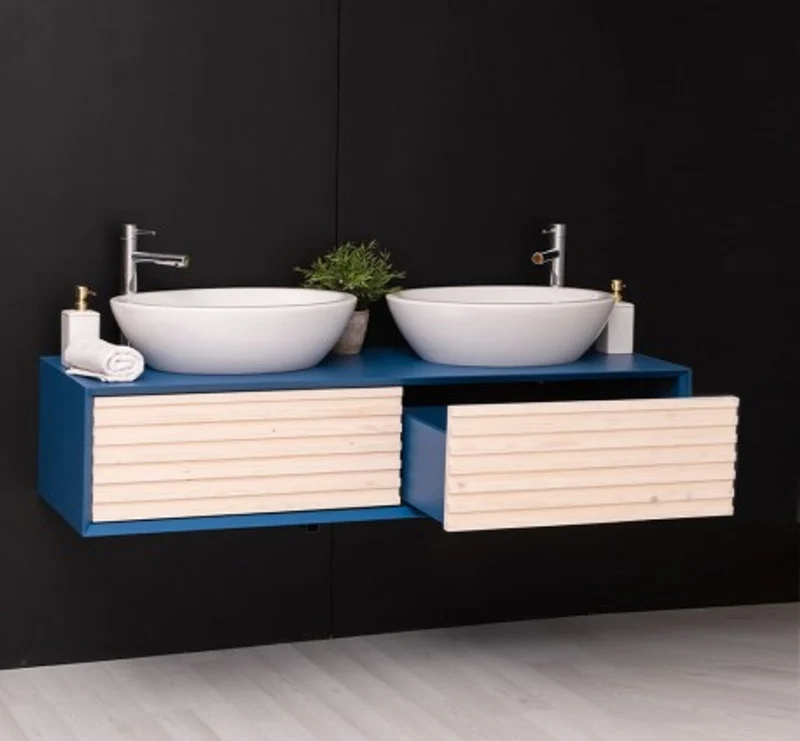 Casa Padrino Waschtisch im Landhausstil mit 2 Schubladen, 150 x 50 x 33 cm