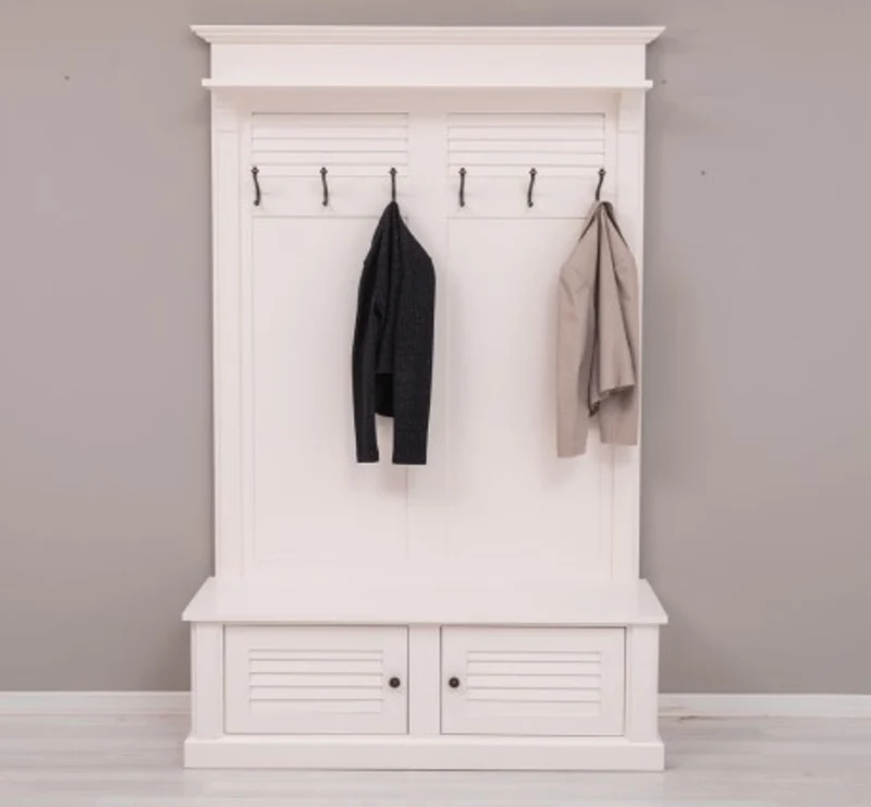 Casa Padrino Garderobe im Landhausstil mit 2 Türen, 140 x 41 x 210 cm