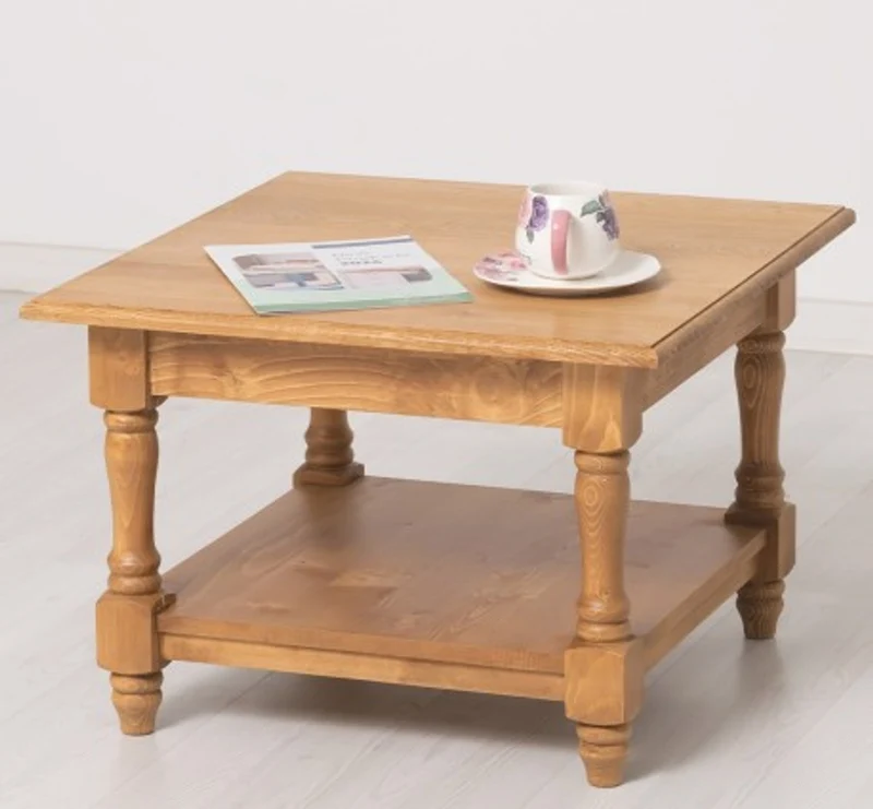Casa Padrino Couchtisch im Landhausstil mit Eichenholzplatte, 65 x 65 x 45 cm