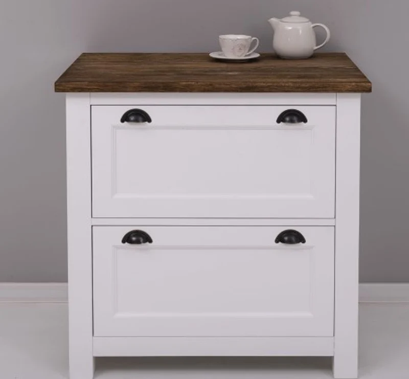 Casa Padrino Küchenschrank im Landhausstil mit 2 Schubladen, 92 x 65 x 90 cm