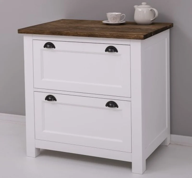 Casa Padrino Küchenschrank im Landhausstil mit 2 Schubladen, 92 x 65 x 90 cm