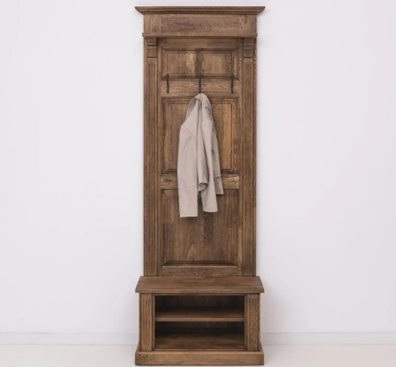 Casa Padrino Garderobe im Landhausstil mit 2 Ablagen, 80 x 41 x 210 cm