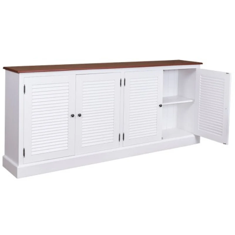 Casa Padrino Sideboard im Landhausstil mit 4 Türen, 209 x 37 x 90 cm