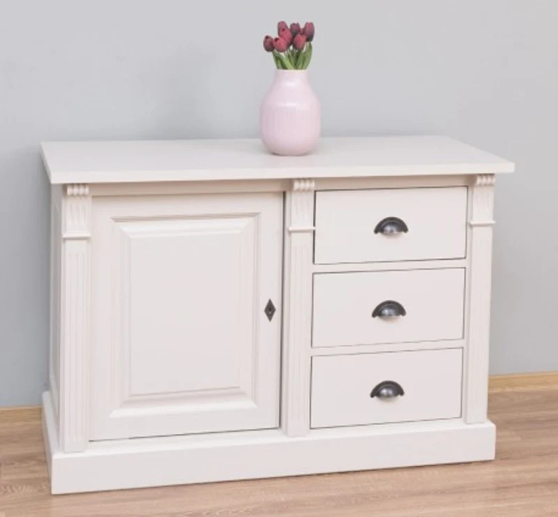 Casa Padrino Sideboard im Landhausstil mit 1 Tür und 3 Schubladen, 116 x 51 x 78 cm