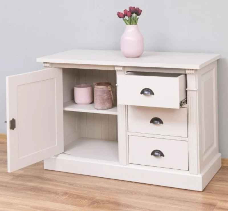 Casa Padrino Sideboard im Landhausstil mit 1 Tür und 3 Schubladen, 116 x 51 x 78 cm