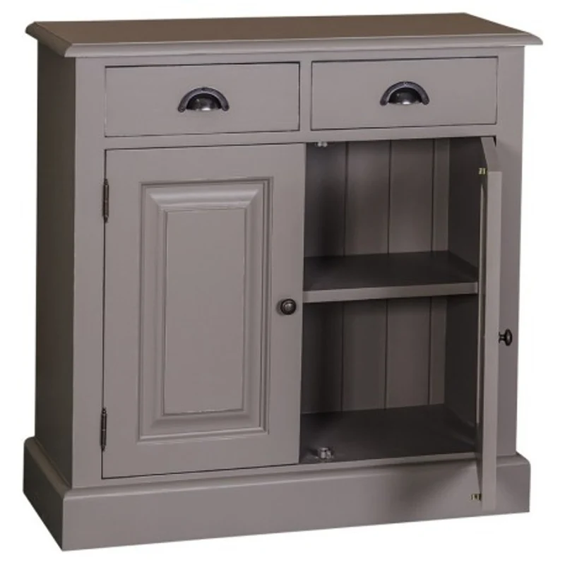 Casa Padrino Schrank im Landhausstil mit 2 Türen und 2 Schubladen, 85 x 35 x 85 cm