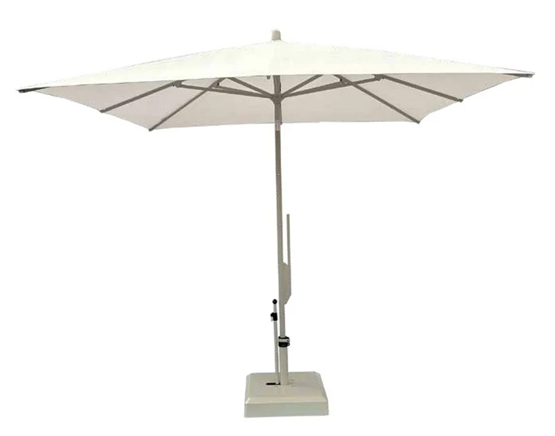 Casa Padrino Luxus Sonnenschirm Champagne / Beige - Runder Gartenschirm mit Aluminium Mast und Polyester Bezug - Durchmesser 300 cm