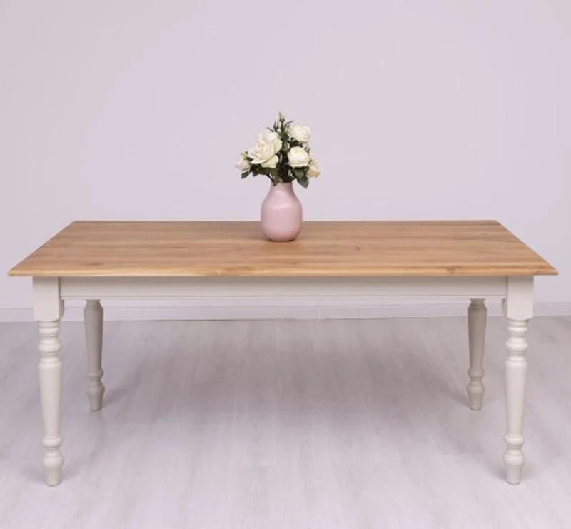 Casa Padrino Esstisch im Landhausstil mit Eichenholzplatte, 160 x 90 x 78 cm