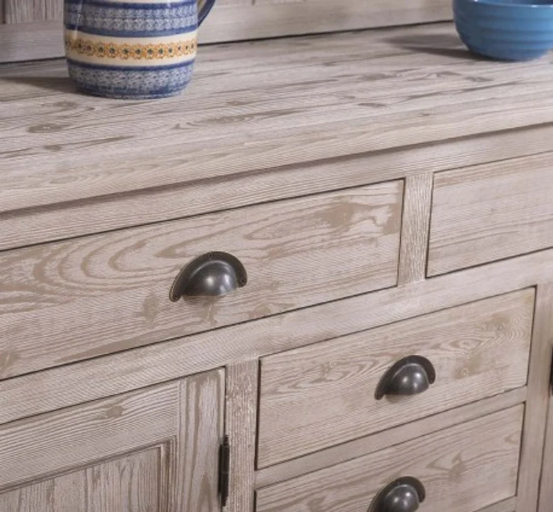 Casa Padrino Sideboard im Landhausstil mit 4 Glastüren und 8 Schubladen, 245 x 47 x 225 cm